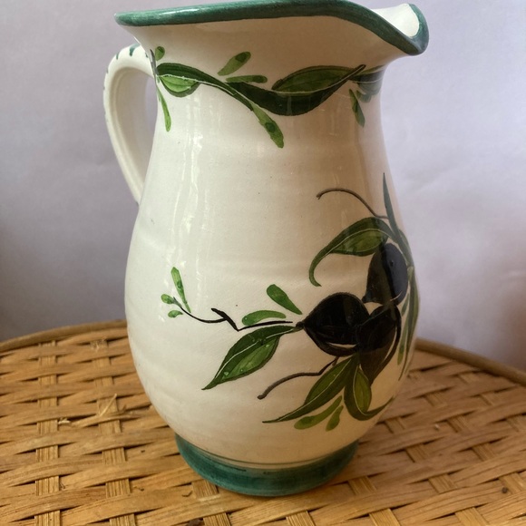 Hand-Painted Pitcher Olive Design - Picture 5 of 7